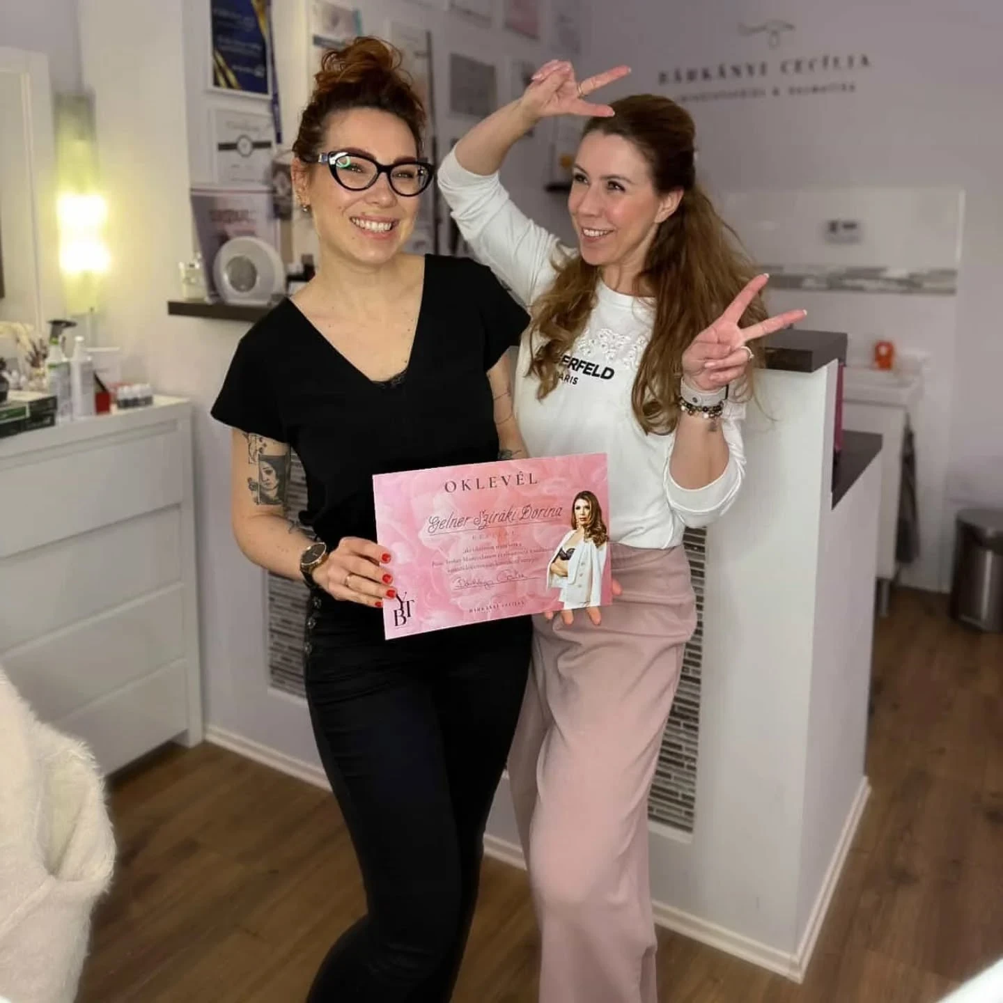 Dorina with Cecília Bárkányi